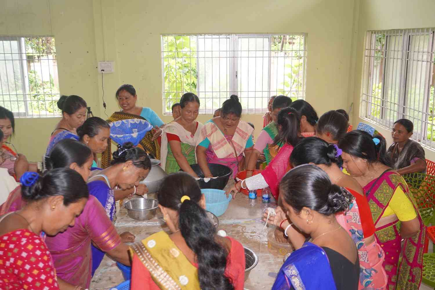 Workshop on Eri spinning machine