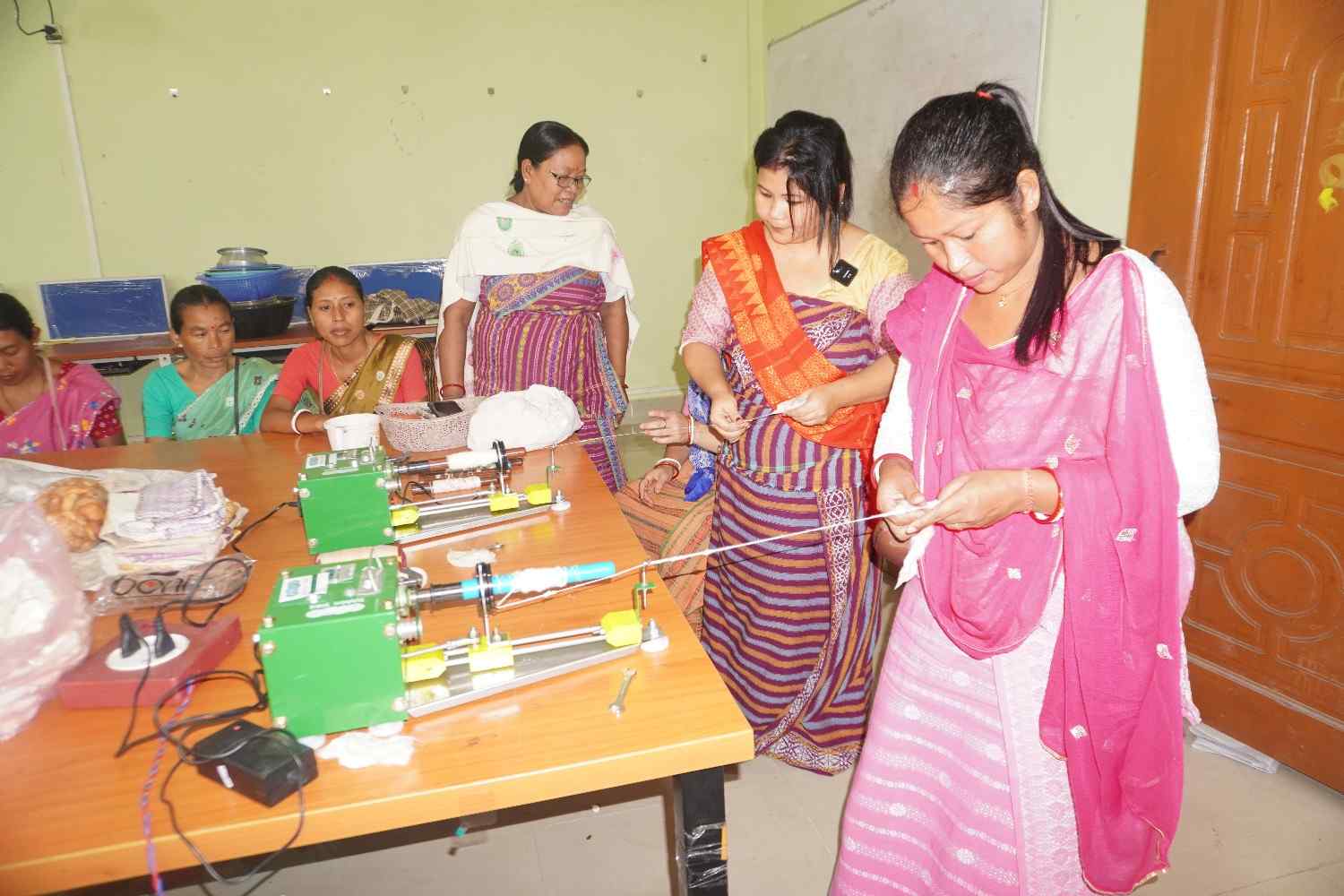 Workshop on Eri spinning machine